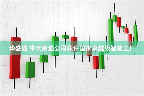 华盛通 中天南通公司获评国家卓越级智能工厂