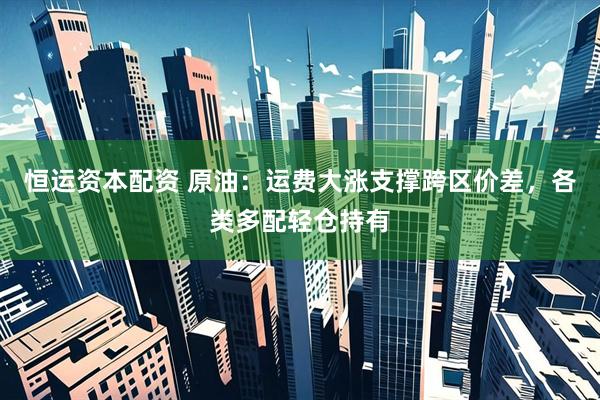 恒运资本配资 原油：运费大涨支撑跨区价差，各类多配轻仓持有