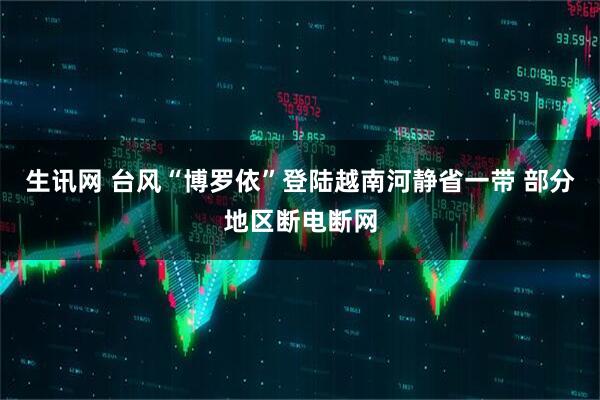 生讯网 台风“博罗依”登陆越南河静省一带 部分地区断电断网